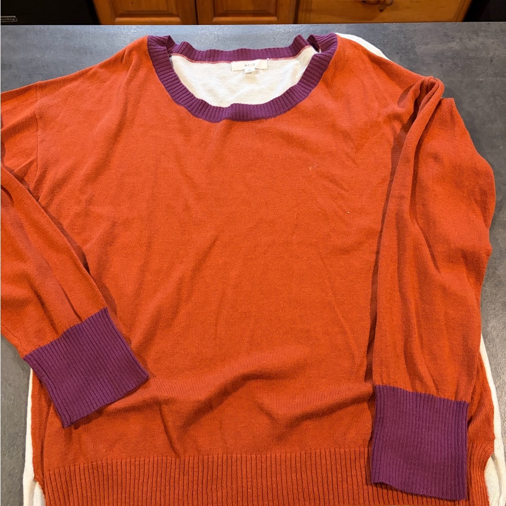Anthropology knockoff Mine color block sweater size L